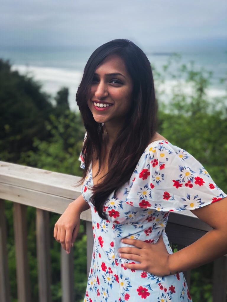 Beach blue floral outfit